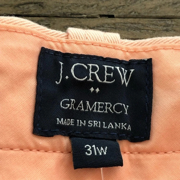 NWT J Crew Factory Mens 31 waist Gramercy Shorts 9” inseam Peach Orange New - Picture 4 of 5